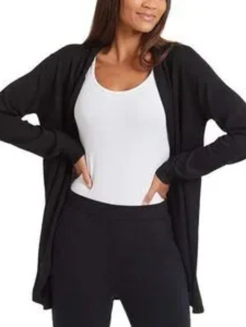 Women's Ella Moss Lightweight Cozy Cardigan - Black - Large - NWT